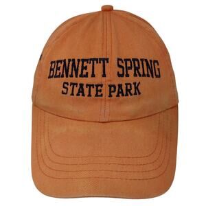 Bennett Spring State Park Slideback Baseball Cap Orange OS Adjustable MV Sport